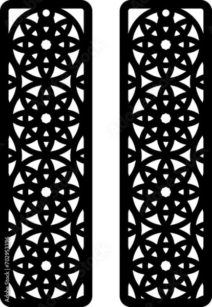 Fototapeta Laser Cuttting Rectangle Earrings Digital Template
