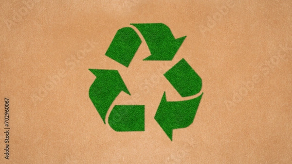 Fototapeta recycle grass icon