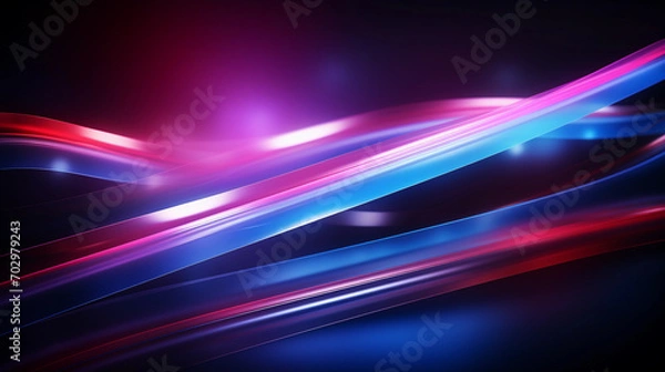 Fototapeta Neon Radiance - Striking Luminous Lines on Neon Lights Background
