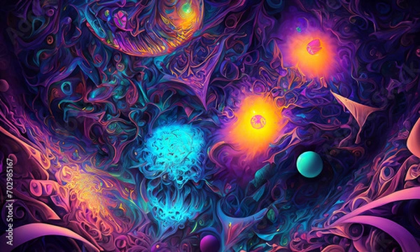 Obraz Space Dreams Otherworldly AI Art
