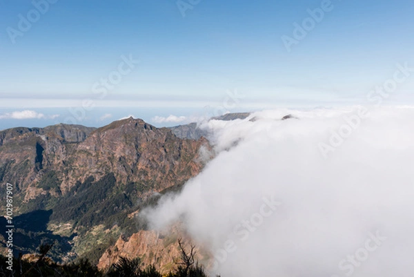 Obraz Mountain panorama clouds