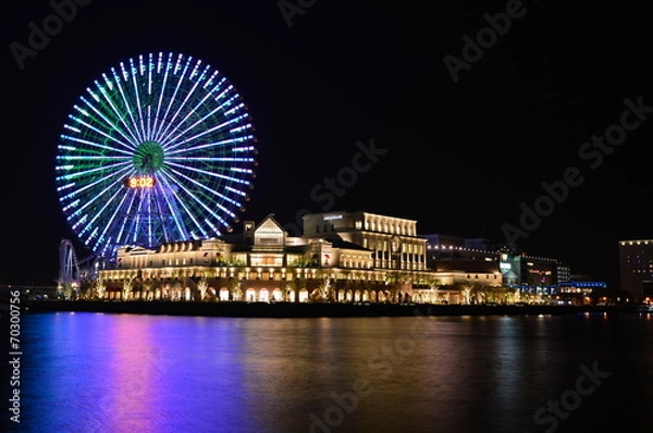 Fototapeta 青く光る