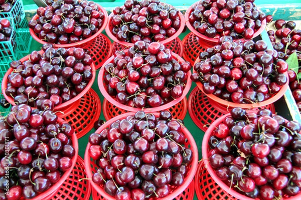 Obraz fresh organic ripe cherries