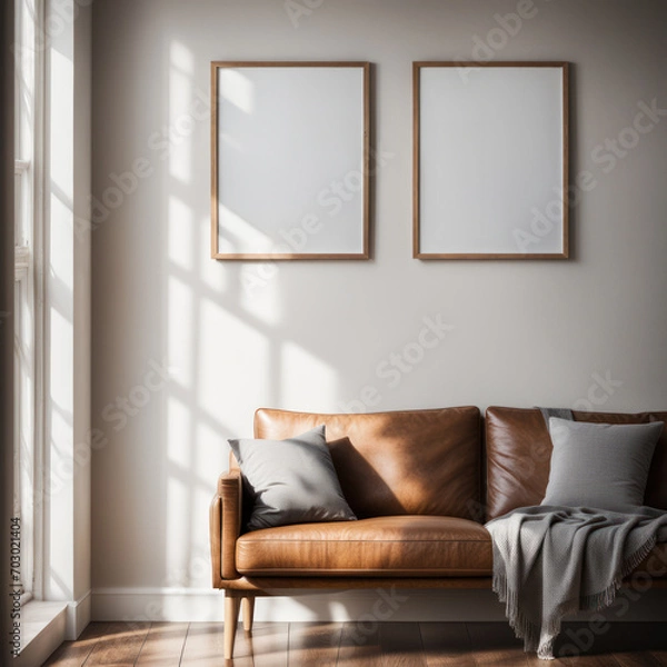 Obraz white blank frames mock up collection