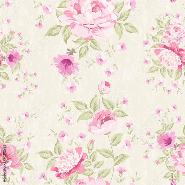 Fototapeta Floral seamless pattern.