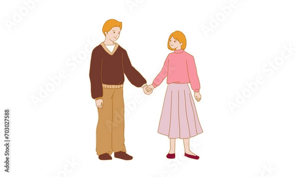 Obraz couple holding hands