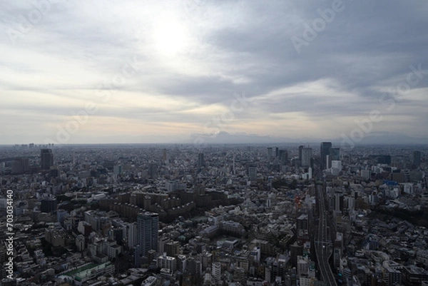 Obraz City view of Tokyo from Roppongi Hills