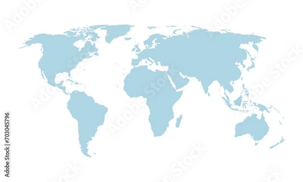 Fototapeta Vector world map with countries borders