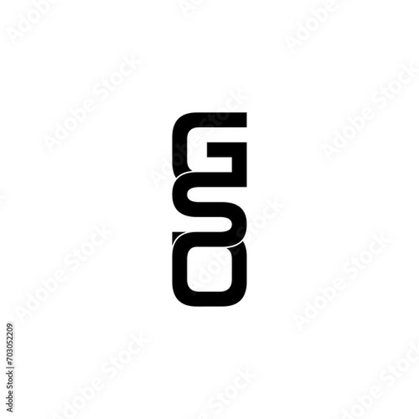 Fototapeta gso lettering initial monogram logo design