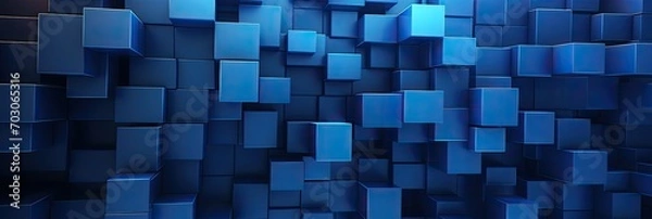 Fototapeta Blue abstract background use for banner, cover, poster, wallpaper, design with space for text