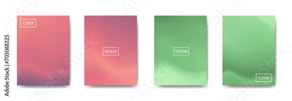 Fototapeta set of abstract background with beautiful gradation color, colorful background for poster flyer banner backdrop.vertical banner.cool fluid background vector illustration