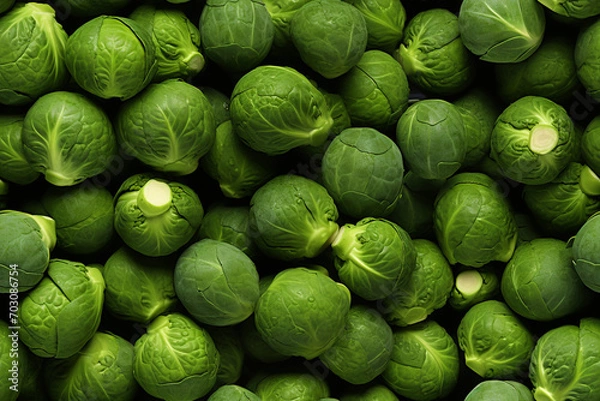 Fototapeta brussel sprouts background wall texture pattern seamless