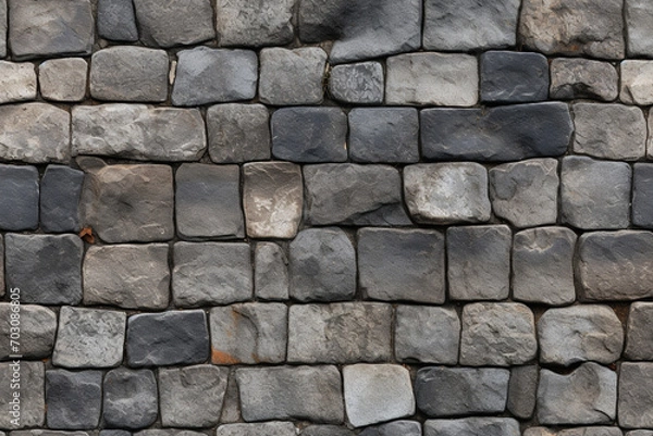 Fototapeta coble stone street pavement background wall texture pattern seamless