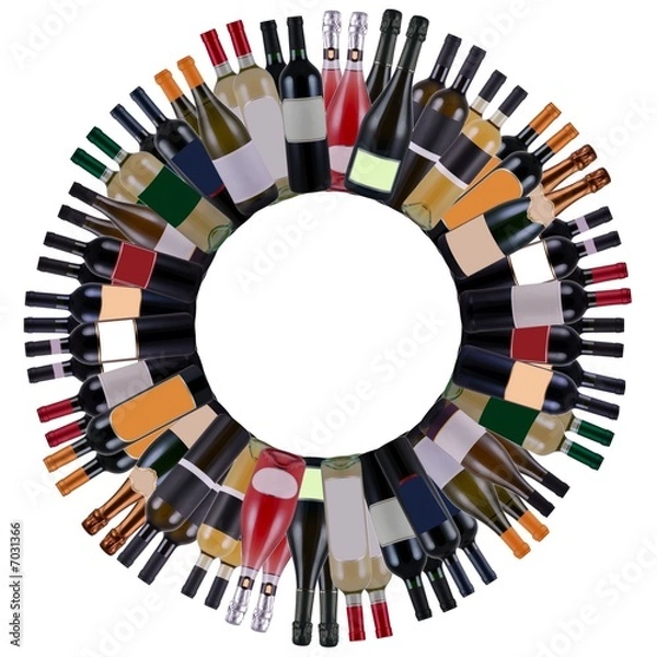 Fototapeta Wine bottles vortex