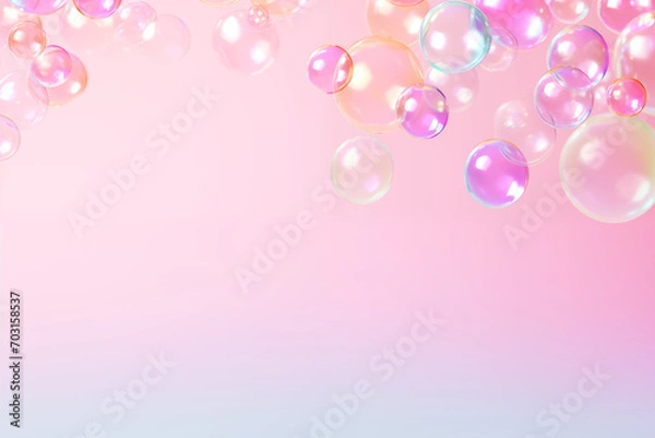 Fototapeta 虹色のしゃぼんだま