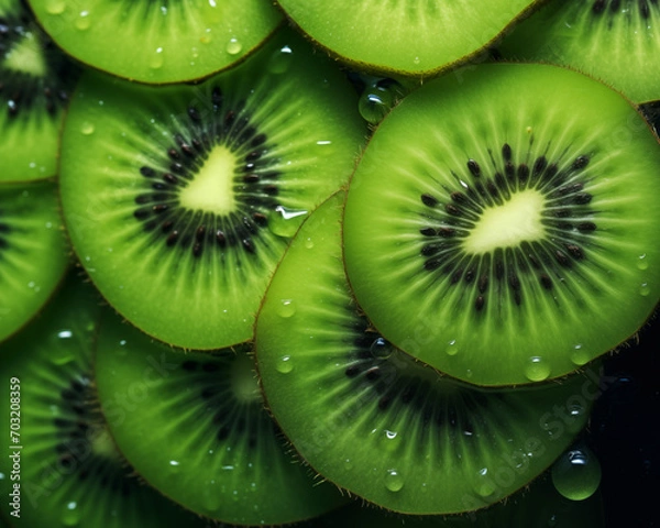 Fototapeta Slices of Kiwi Fruit background