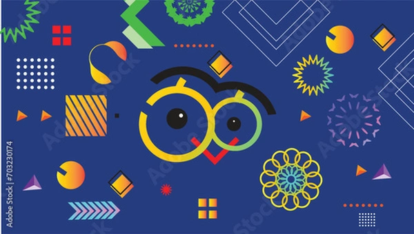 Fototapeta Abstract colorful gradient shapes  background. Vector Illustration. Can be used for advertisingeting, presentation.