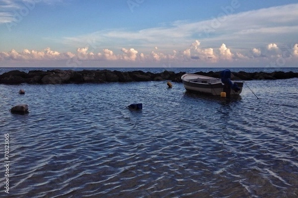 Obraz barco en la playa