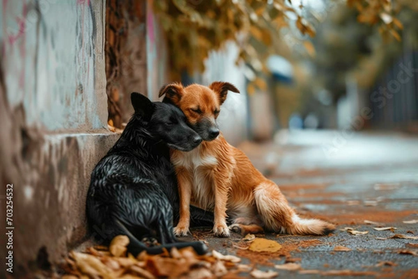 Obraz Dog friendship, generative ai