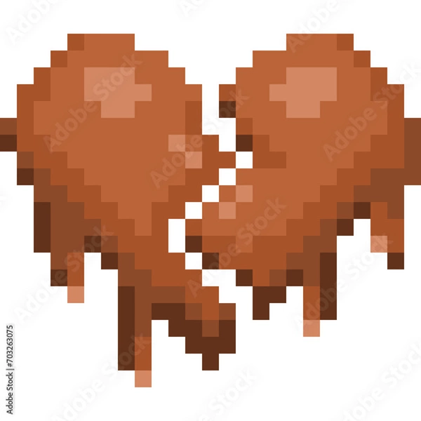 Obraz valentine pixel art