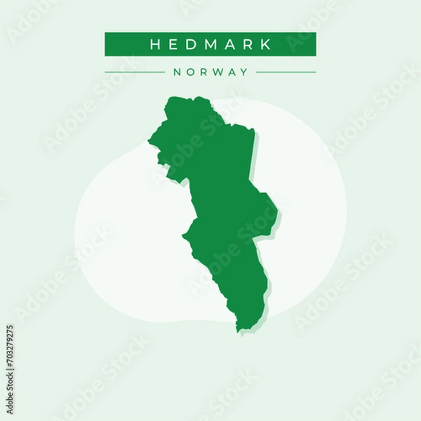 Fototapeta Vector illustration vector of Hedmark map Norway