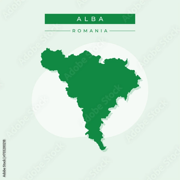 Fototapeta Vector illustration vector of Alba map Romania