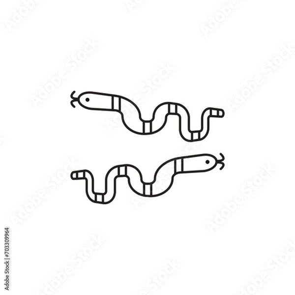 Fototapeta snake vector type icon