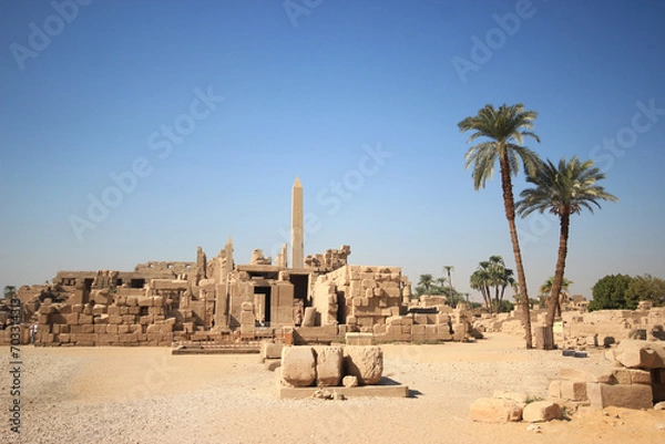 Fototapeta vue large  arrière du temple de Karnak , Louxor, Egypte