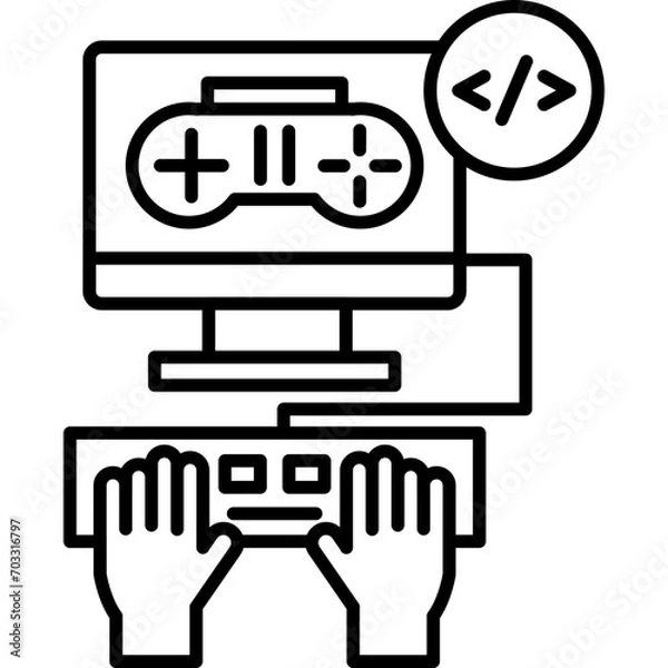 Fototapeta Game Development Icon