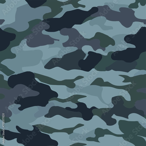 Fototapeta Contemporary Urban Camouflage Vector Military Textile Print, Abstract Army Style Modern Fabric Template seamless pattern