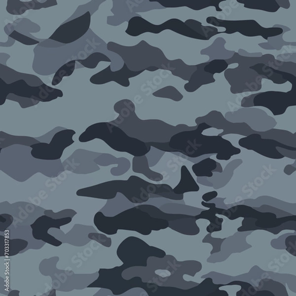 Fototapeta Contemporary Urban Camouflage Vector Military Textile Print, Abstract Army Style Modern Fabric Template seamless pattern