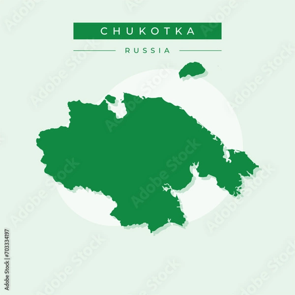 Fototapeta Vector illustration vector of Chukotka map Russia