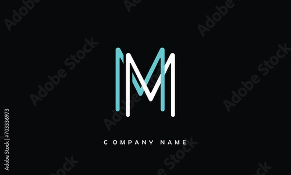 Obraz MM Alphabets Letters Logo Monogram