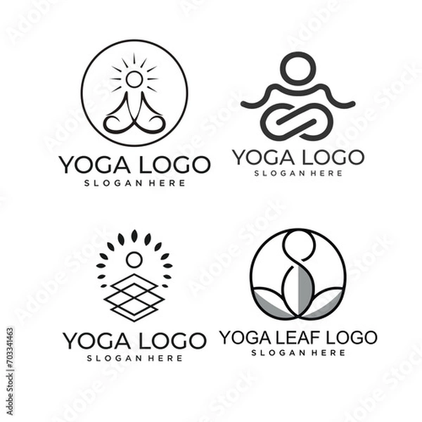 Obraz modern yoga logo set logo