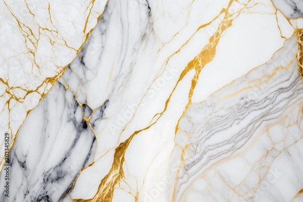 Obraz golden white marble tecture abstract background