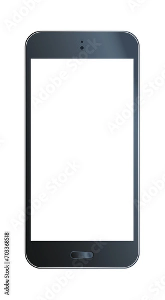 Obraz Smartphone Illustration Mockup - Isolated Vector Design with white empty screen