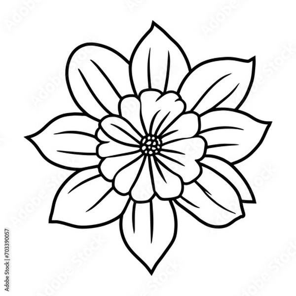Obraz Hand drawn simple flower illustration