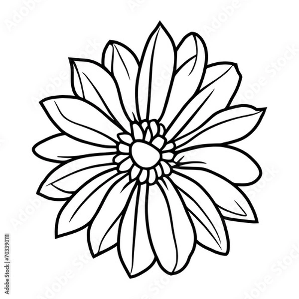 Obraz Hand drawn simple flower illustration