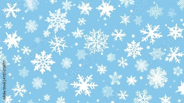 Fototapeta Pattern Snowflakes gently fall from the sky
