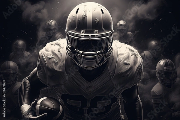 Obraz american football player in action