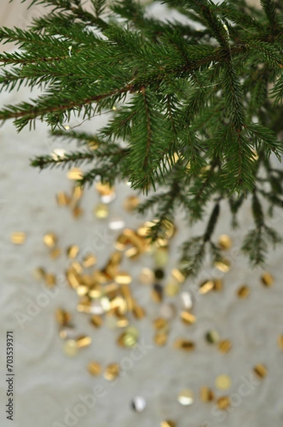 Obraz christmas tree with lights