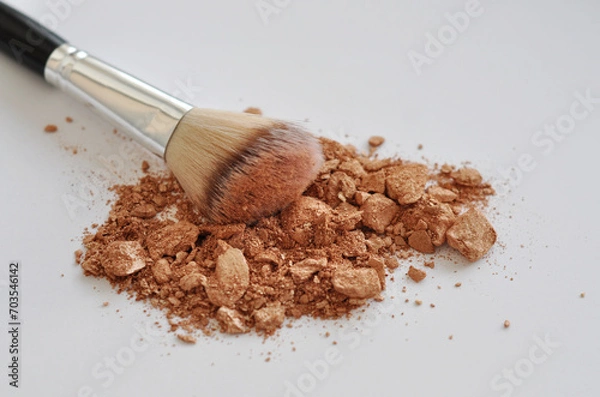 Obraz make up brush with powder