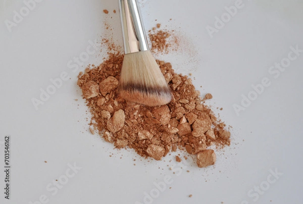 Obraz make up brush with powder