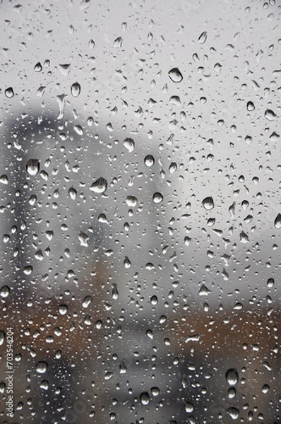 Obraz rain drops on the window
