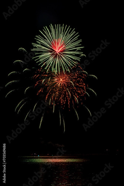 Obraz Fireworks over Water