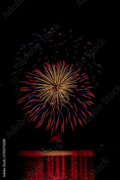 Obraz Fireworks over Water