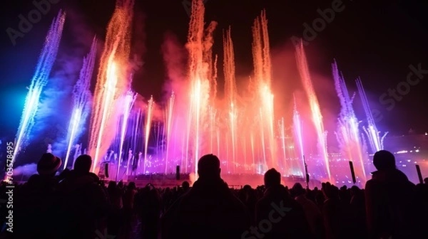 Obraz Firework Extravaganza at Olympic Glory Night