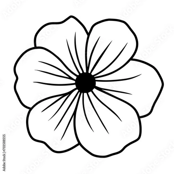 Obraz Hand drawn simple flower illustration