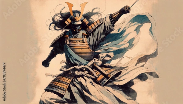 Fototapeta 浮世絵（Ukiyoe）／侍・サムライ（サムライ）