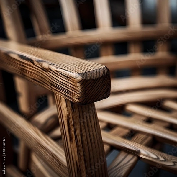 Obraz Macro Shot: Aged Wooden Chair